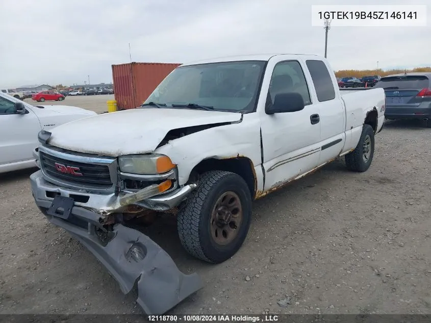 2005 GMC Sierra 1500 VIN: 1GTEK19B45Z146141 Lot: 12118780