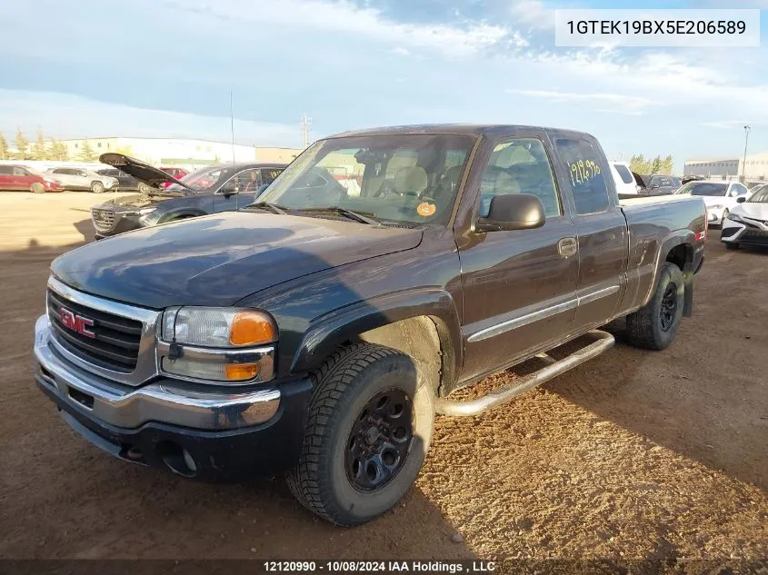 2005 GMC Sierra 1500 VIN: 1GTEK19BX5E206589 Lot: 12120990