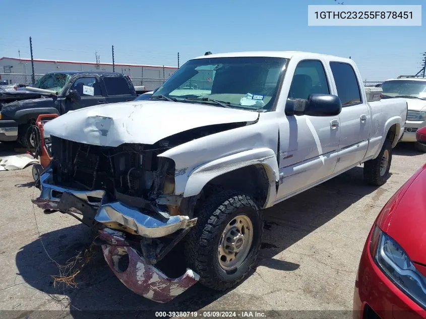 2005 GMC Sierra 2500Hd Sle VIN: 1GTHC23255F878451 Lot: 39380719