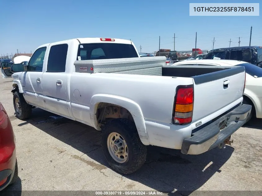 2005 GMC Sierra 2500Hd Sle VIN: 1GTHC23255F878451 Lot: 39380719