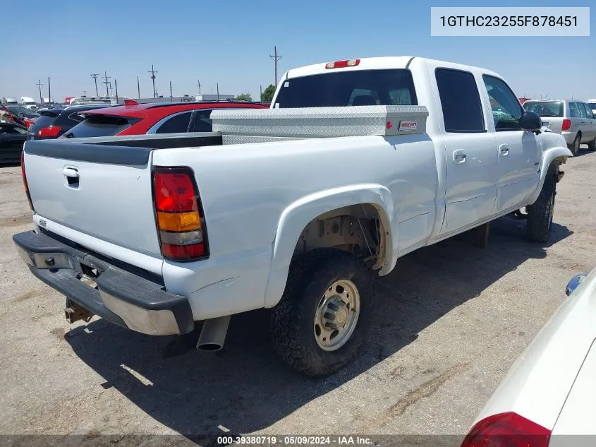 2005 GMC Sierra 2500Hd Sle VIN: 1GTHC23255F878451 Lot: 39380719