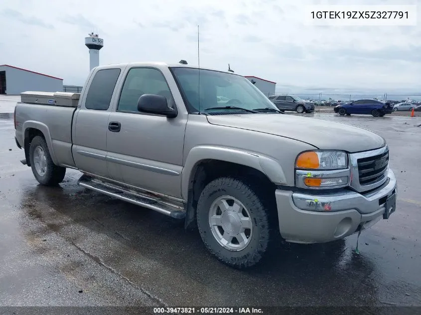 2005 GMC Sierra 1500 Slt VIN: 1GTEK19ZX5Z327791 Lot: 39473821