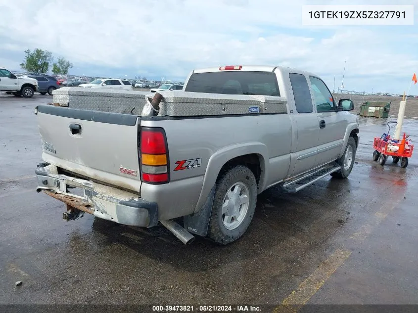 2005 GMC Sierra 1500 Slt VIN: 1GTEK19ZX5Z327791 Lot: 39473821