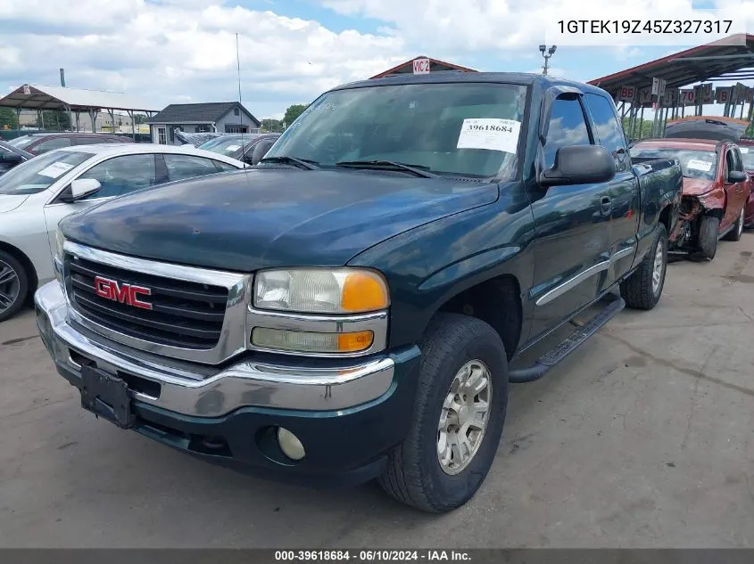 2005 GMC Sierra 1500 Sle VIN: 1GTEK19Z45Z327317 Lot: 39618684