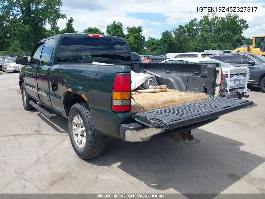 2005 GMC Sierra 1500 Sle VIN: 1GTEK19Z45Z327317 Lot: 39618684