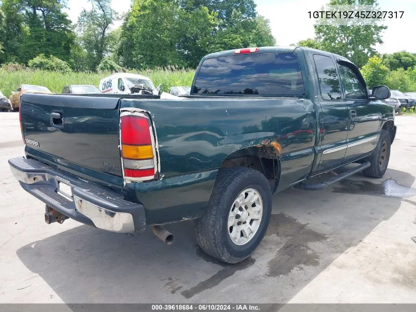 2005 GMC Sierra 1500 Sle VIN: 1GTEK19Z45Z327317 Lot: 39618684