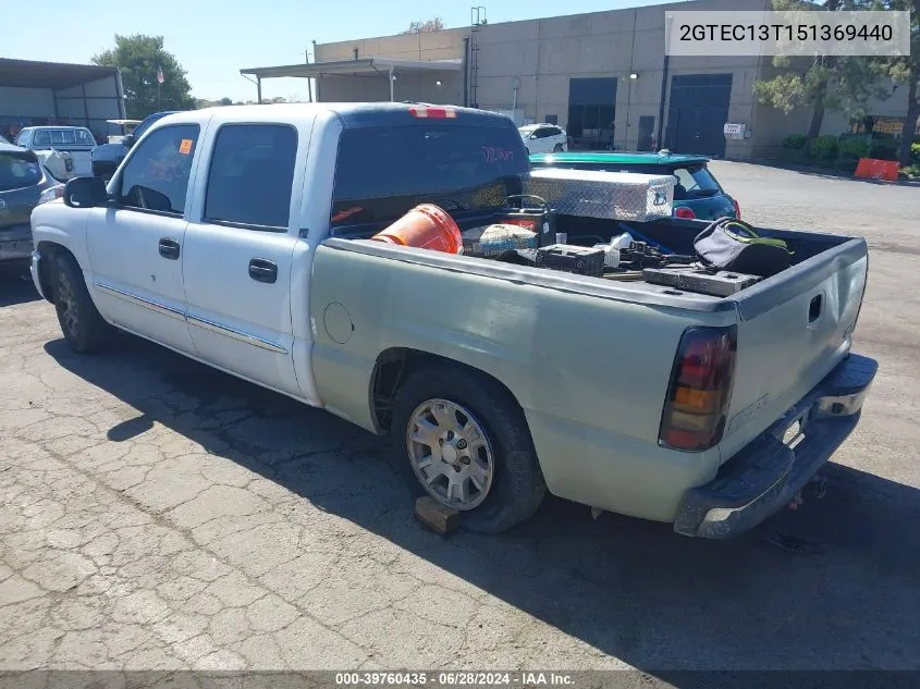 2005 GMC Sierra 1500 Sle VIN: 2GTEC13T151369440 Lot: 39760435