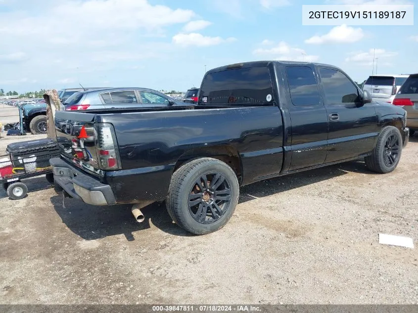 2005 GMC Sierra 1500 Sle VIN: 2GTEC19V151189187 Lot: 39847811