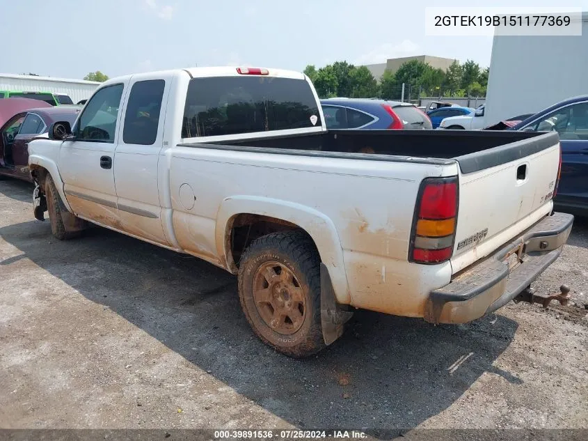 2005 GMC Sierra 1500 Sle VIN: 2GTEK19B151177369 Lot: 39891536