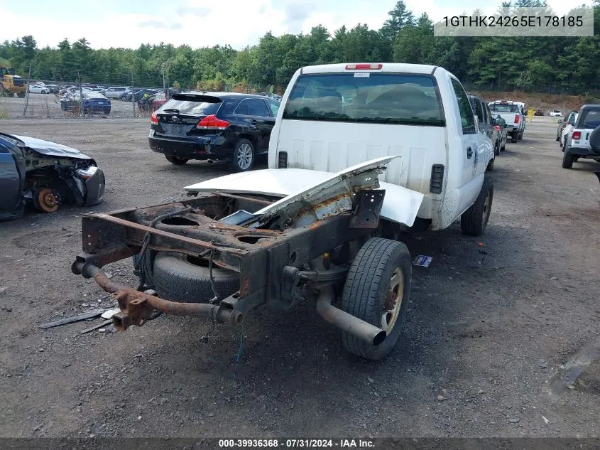 2005 GMC Sierra 2500Hd Work Truck VIN: 1GTHK24265E178185 Lot: 39936368