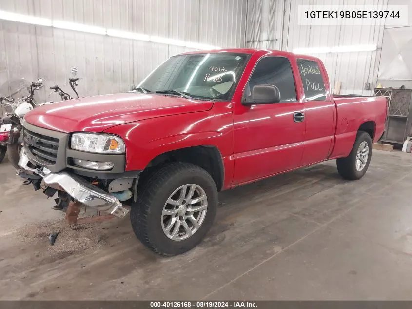 2005 GMC Sierra 1500 Sle VIN: 1GTEK19B05E139744 Lot: 40126168