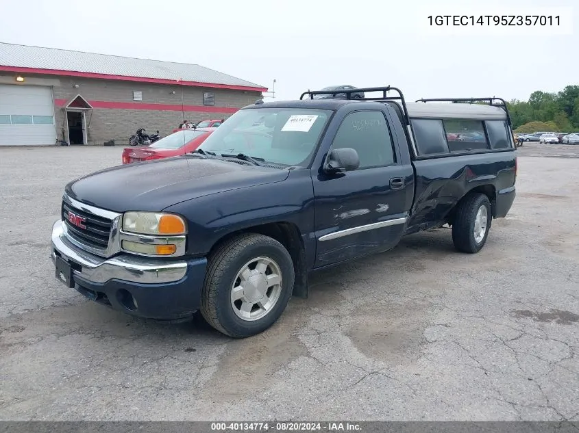 2005 GMC Sierra 1500 Sle VIN: 1GTEC14T95Z357011 Lot: 40134774