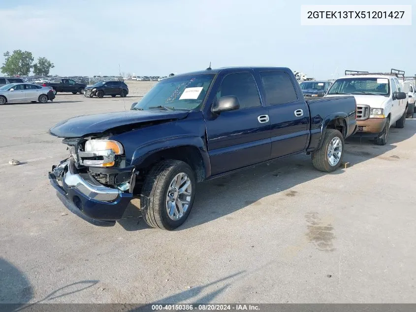 2005 GMC Sierra 1500 Slt VIN: 2GTEK13TX51201427 Lot: 40150386