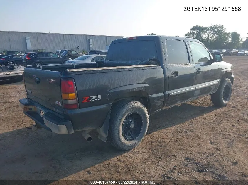 2005 GMC Sierra 1500 Sle/Slt VIN: 2GTEK13T951291668 Lot: 40157450