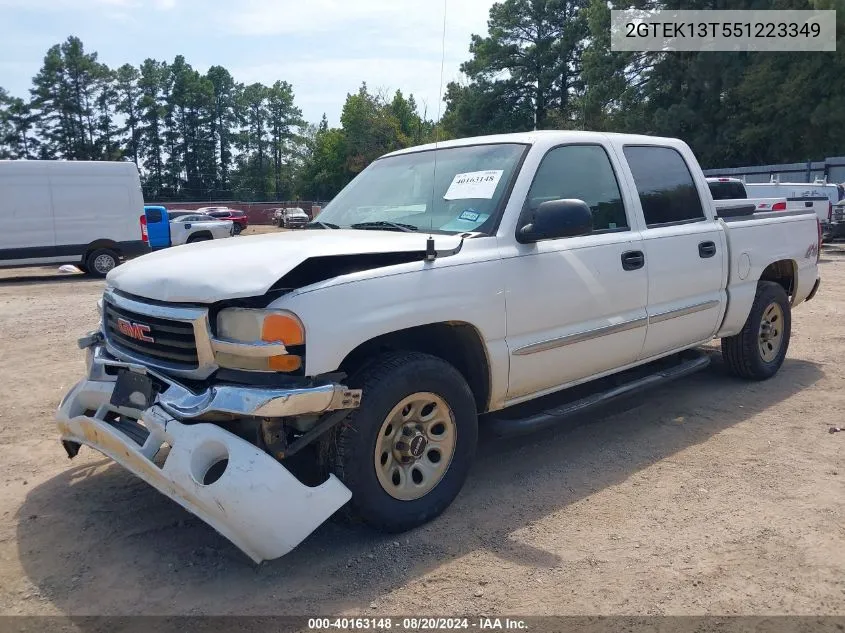 2005 GMC Sierra 1500 Sle VIN: 2GTEK13T551223349 Lot: 40163148