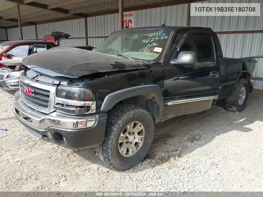 2005 GMC Sierra 1500 Slt VIN: 1GTEK19B35E180708 Lot: 40184010