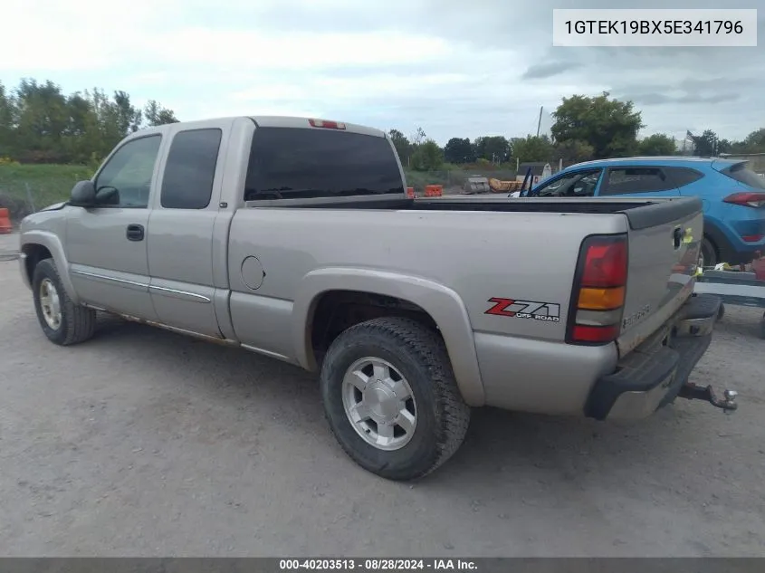 2005 GMC Sierra 1500 Sle/Slt/Work Truck VIN: 1GTEK19BX5E341796 Lot: 40203513