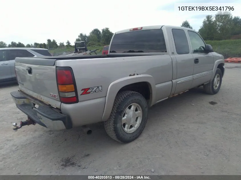 2005 GMC Sierra 1500 Sle/Slt/Work Truck VIN: 1GTEK19BX5E341796 Lot: 40203513