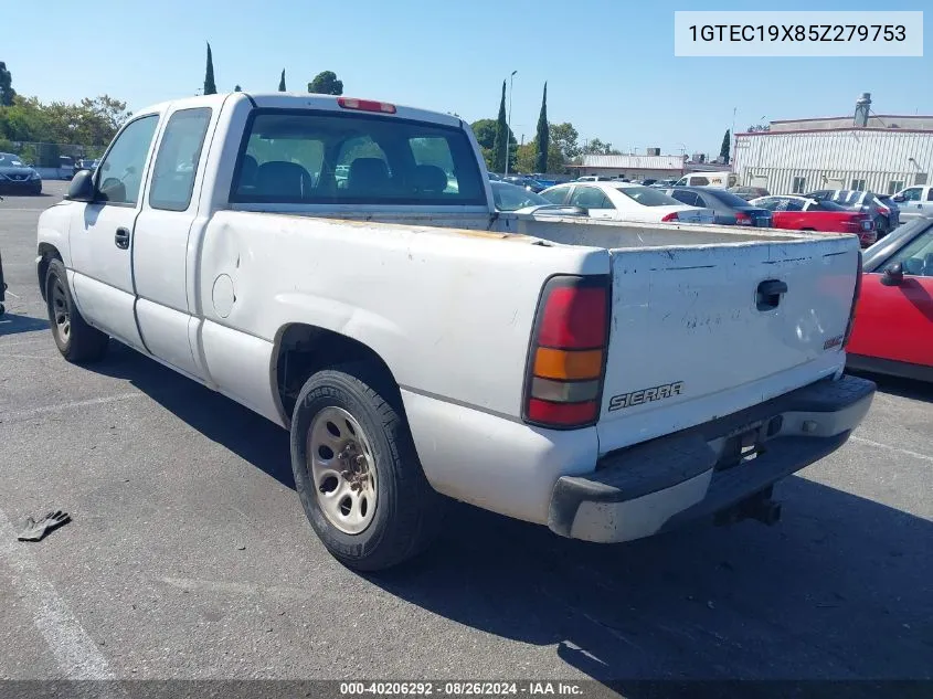 1GTEC19X85Z279753 2005 GMC Sierra 1500 Work Truck