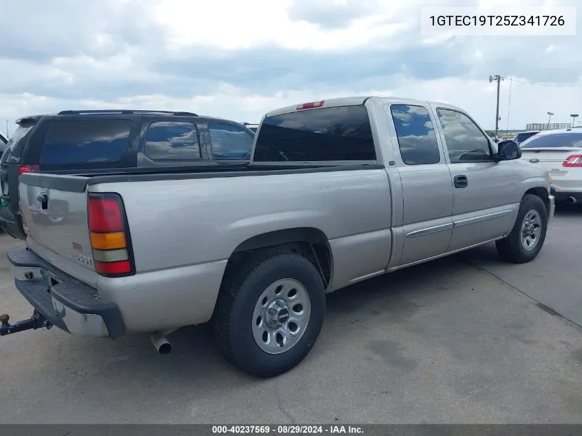 2005 GMC Sierra 1500 Sle VIN: 1GTEC19T25Z341726 Lot: 40237569