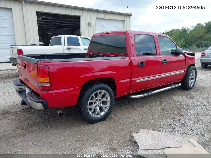 2005 GMC Sierra 1500 Sle VIN: 2GTEC13T051394605 Lot: 40257371