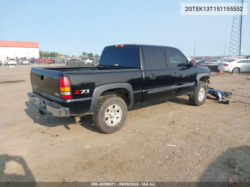 2005 GMC Sierra 1500 Sle VIN: 2GTEK13T151155552 Lot: 40290071