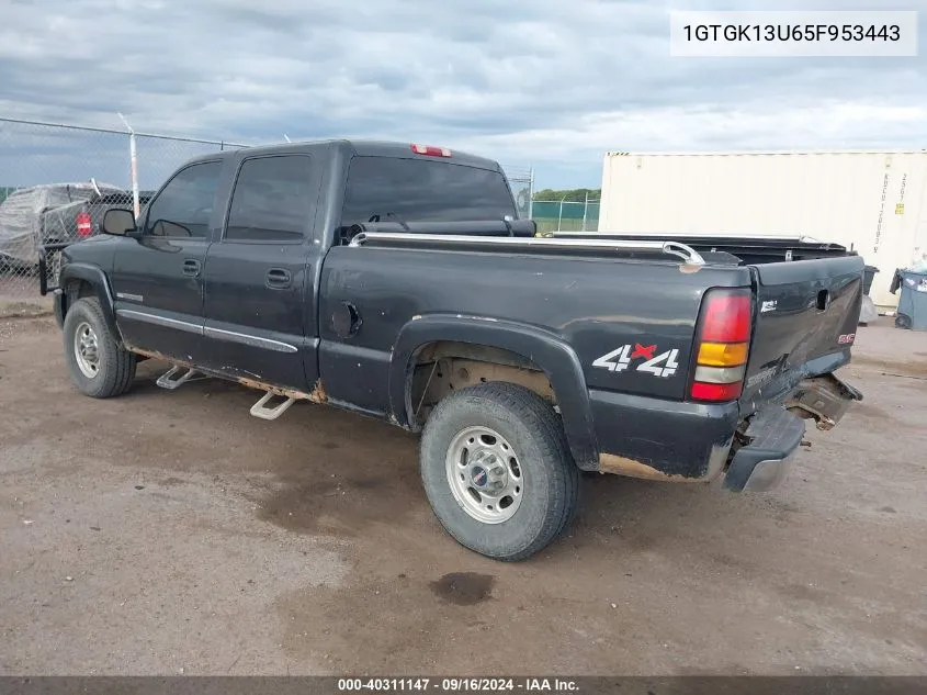 2005 GMC Sierra 1500Hd Slt VIN: 1GTGK13U65F953443 Lot: 40311147