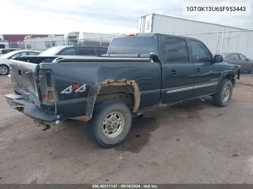 1GTGK13U65F953443 2005 GMC Sierra 1500Hd Slt