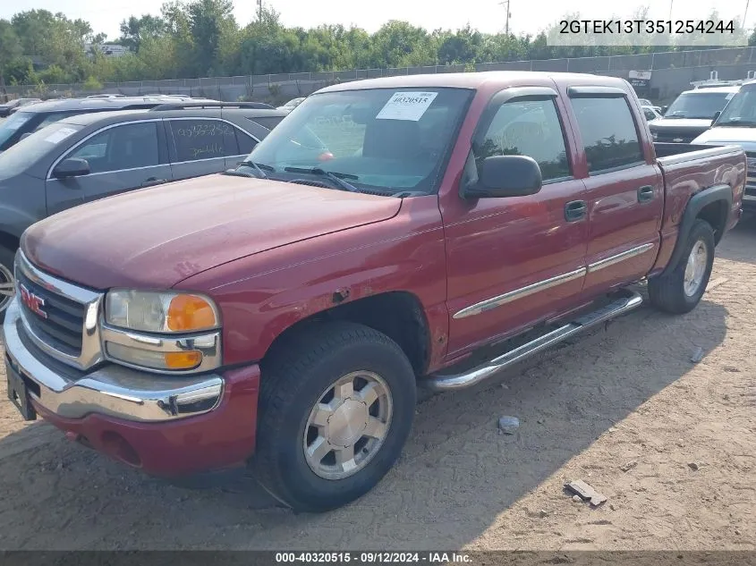 2005 GMC Sierra 1500 Sle VIN: 2GTEK13T351254244 Lot: 40320515