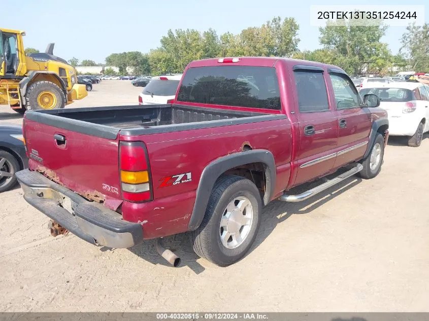 2005 GMC Sierra 1500 Sle VIN: 2GTEK13T351254244 Lot: 40320515