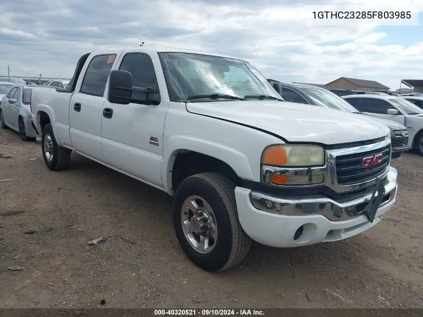 2005 GMC Sierra 2500Hd Sle VIN: 1GTHC23285F803985 Lot: 40320521