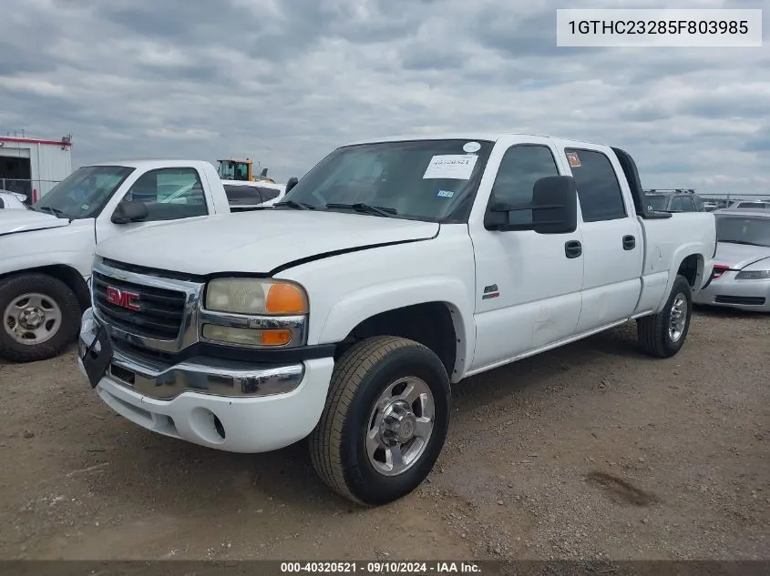 2005 GMC Sierra 2500Hd Sle VIN: 1GTHC23285F803985 Lot: 40320521