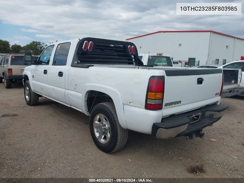 2005 GMC Sierra 2500Hd Sle VIN: 1GTHC23285F803985 Lot: 40320521