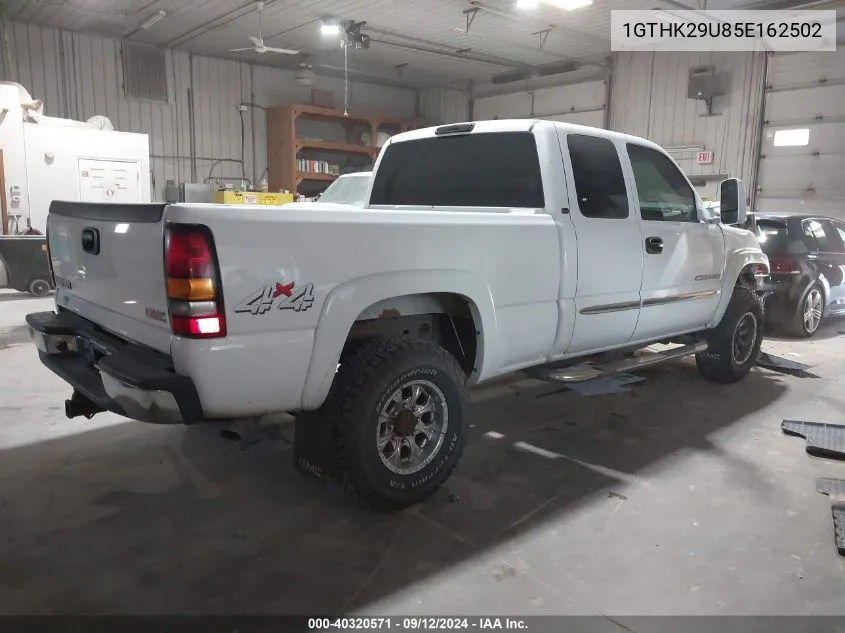 2005 GMC Sierra 2500Hd Sle VIN: 1GTHK29U85E162502 Lot: 40320571