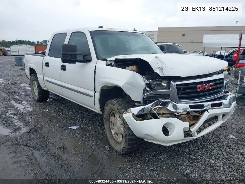 2005 GMC Sierra 1500 Slt VIN: 2GTEK13T851214225 Lot: 40324405