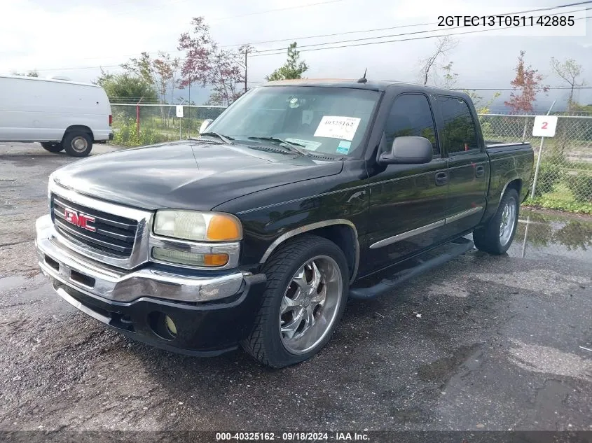 2005 GMC Sierra 1500 Slt VIN: 2GTEC13T051142885 Lot: 40325162