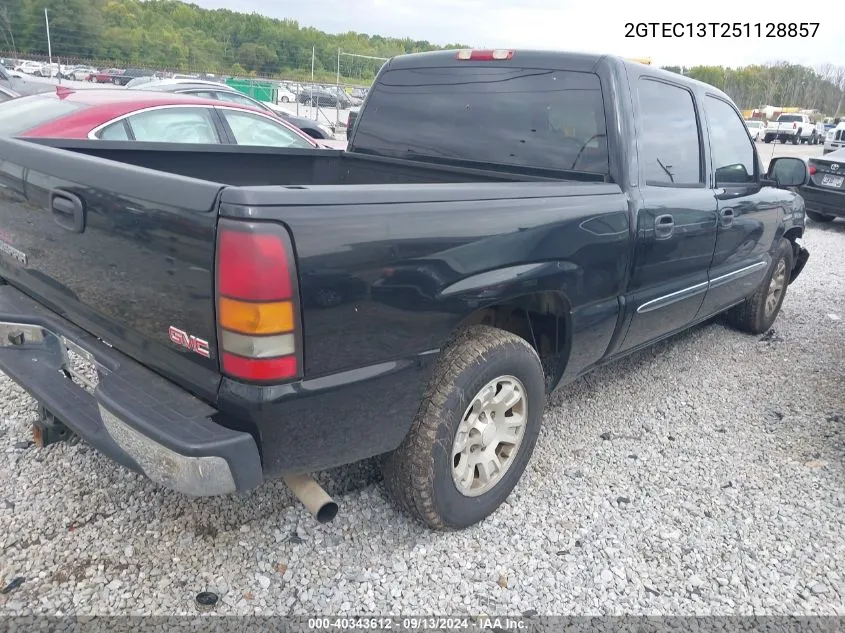 2005 GMC Sierra 1500 Sle VIN: 2GTEC13T251128857 Lot: 40343612