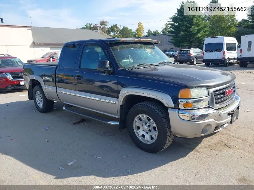 2005 GMC Sierra 1500 Slt VIN: 1GTEK19Z45Z155662 Lot: 40373672