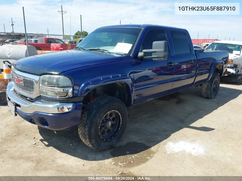 2005 GMC Sierra 2500Hd Sle VIN: 1GTHK23U65F887910 Lot: 40376684