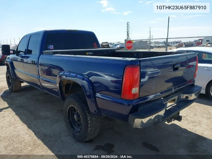 2005 GMC Sierra 2500Hd Sle VIN: 1GTHK23U65F887910 Lot: 40376684