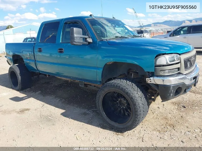 2005 GMC Sierra 2500Hd Slt VIN: 1GTHK23U95F905560 Lot: 40385733