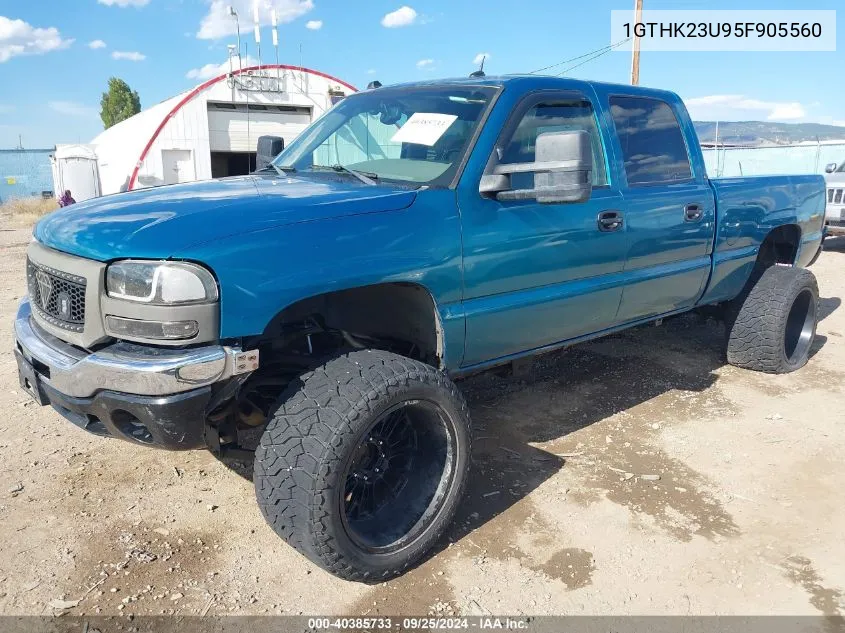 2005 GMC Sierra 2500Hd Slt VIN: 1GTHK23U95F905560 Lot: 40385733