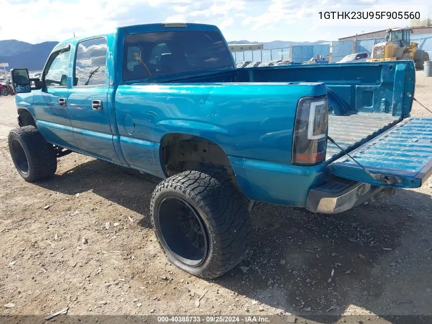 2005 GMC Sierra 2500Hd Slt VIN: 1GTHK23U95F905560 Lot: 40385733