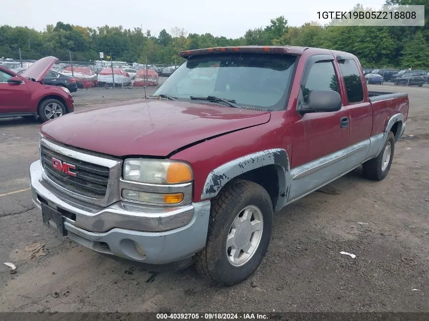 2005 GMC Sierra 1500 Sle VIN: 1GTEK19B05Z218808 Lot: 40392705