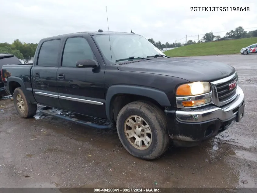 2005 GMC Sierra 1500 Sle VIN: 2GTEK13T951198648 Lot: 40420841