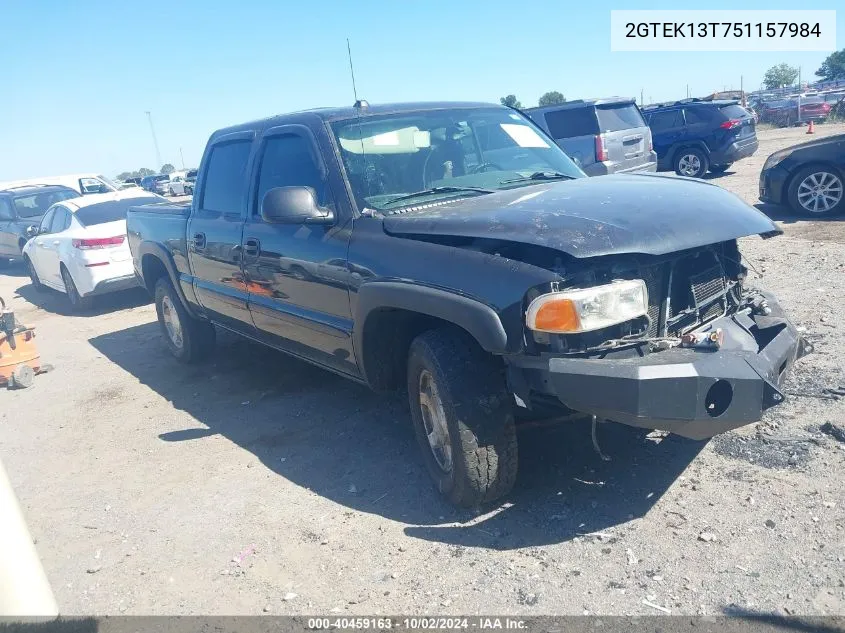 2005 GMC Sierra 1500 Sle VIN: 2GTEK13T751157984 Lot: 40459163