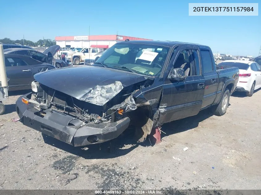 2005 GMC Sierra 1500 Sle VIN: 2GTEK13T751157984 Lot: 40459163