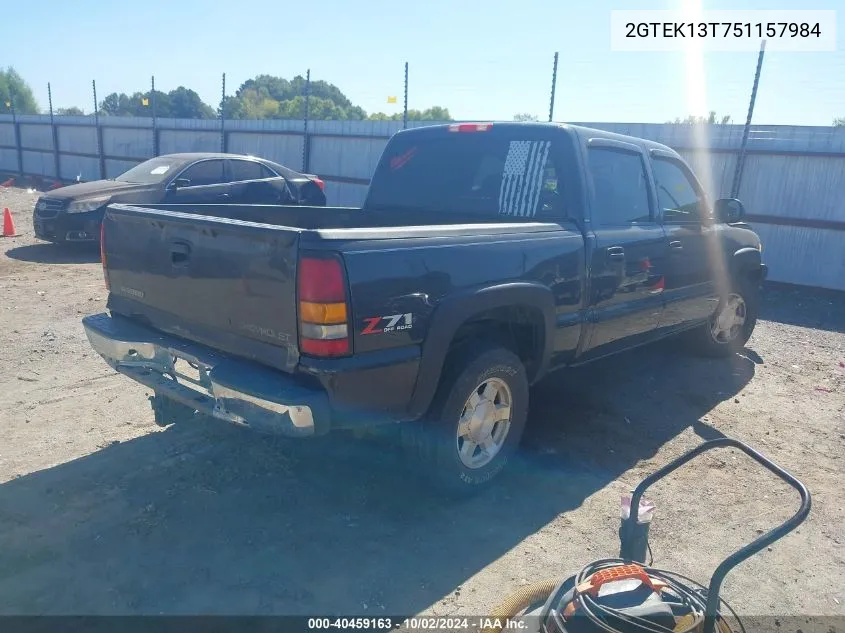 2005 GMC Sierra 1500 Sle VIN: 2GTEK13T751157984 Lot: 40459163