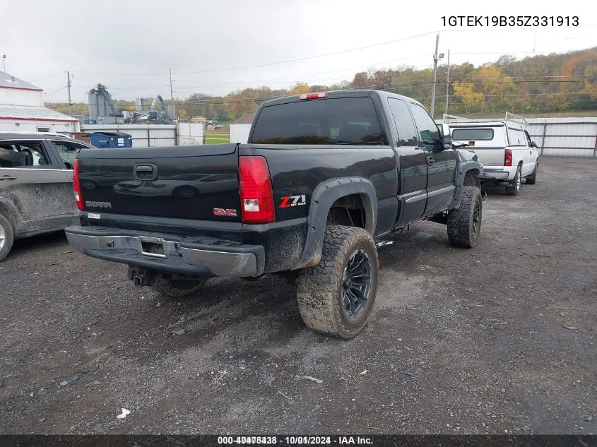 2005 GMC Sierra 1500 VIN: 1GTEK19B35Z331913 Lot: 40478438