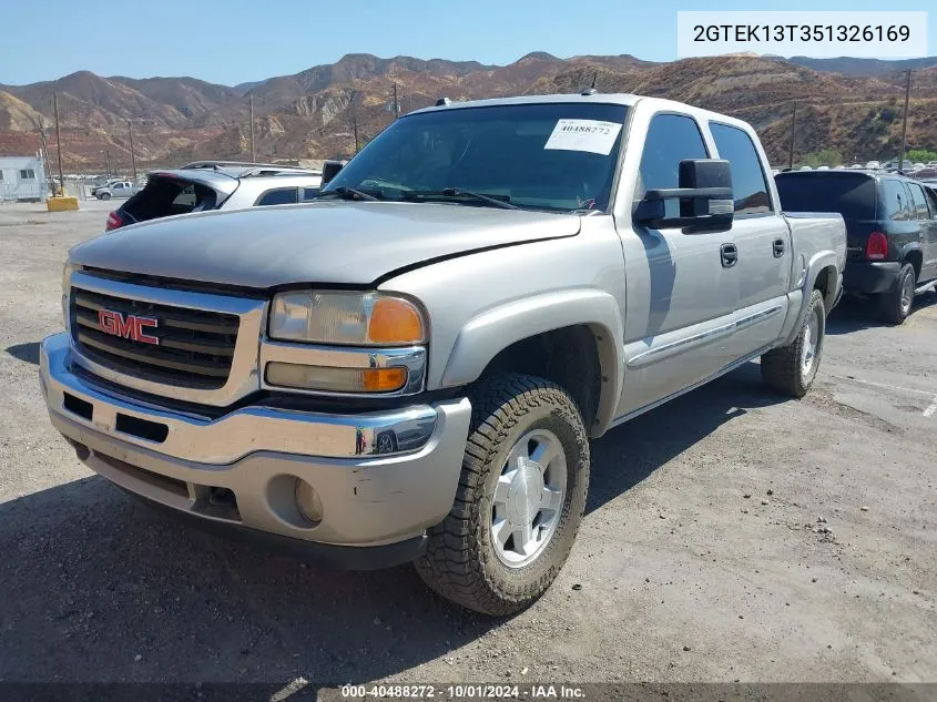 2005 GMC Sierra 1500 Sle VIN: 2GTEK13T351326169 Lot: 40488272